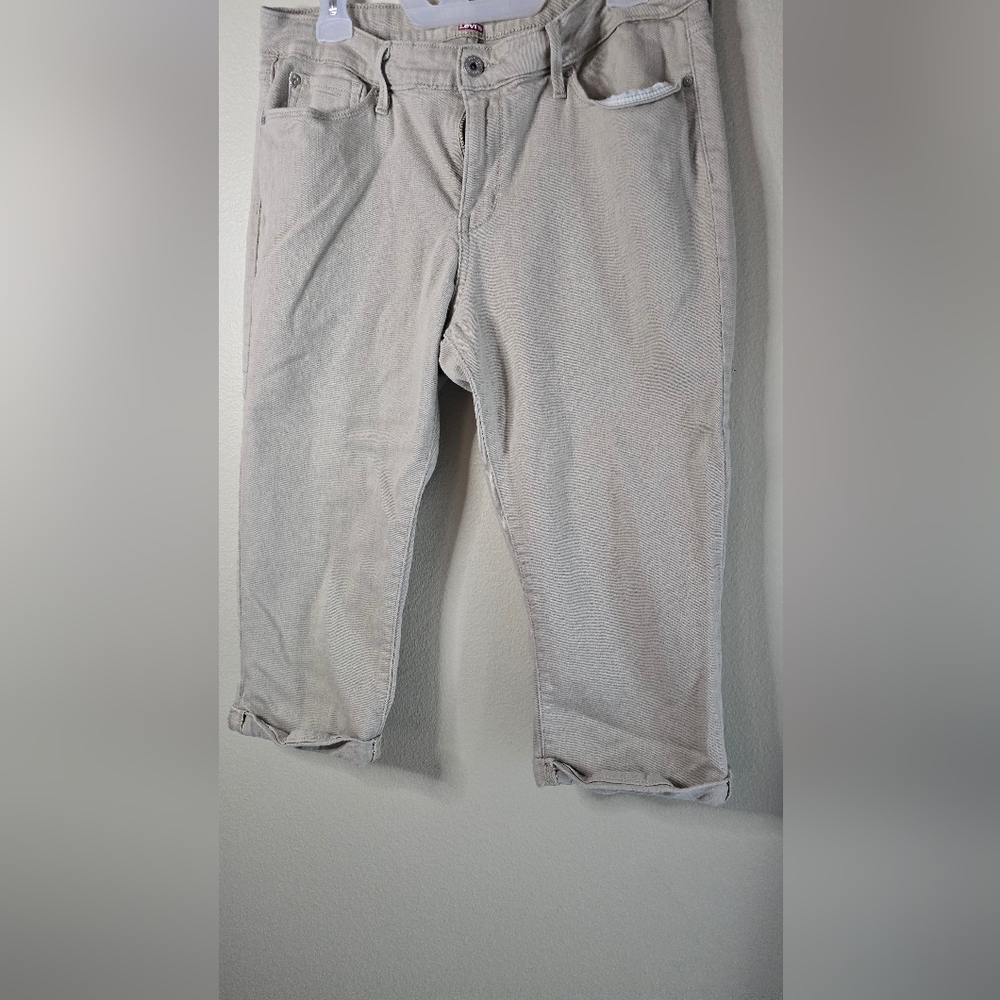 Khaki Capri Levi Plus Size 14